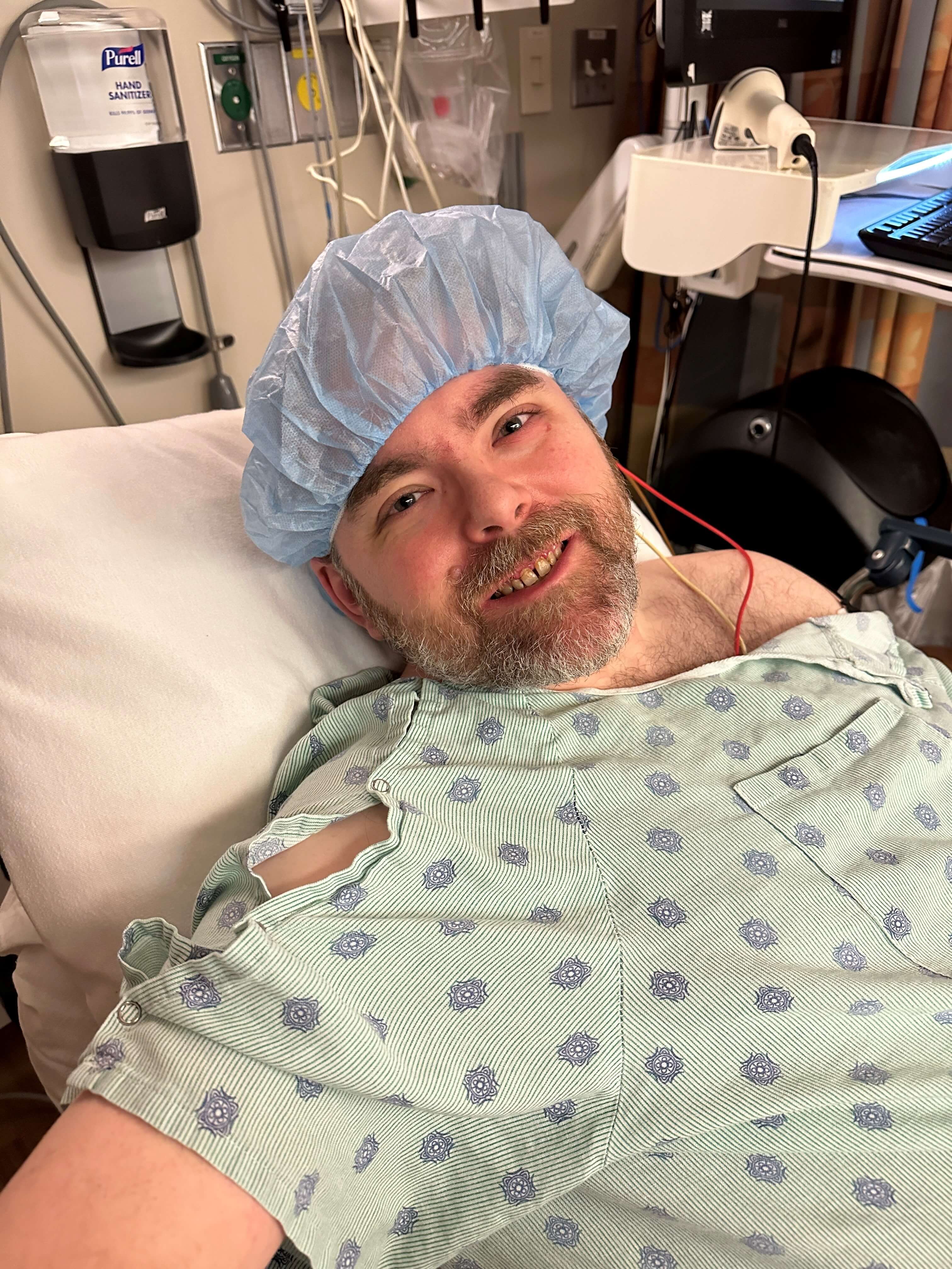 Ryan before his orchiectomy, the surgery where he had to have one testicle removed.